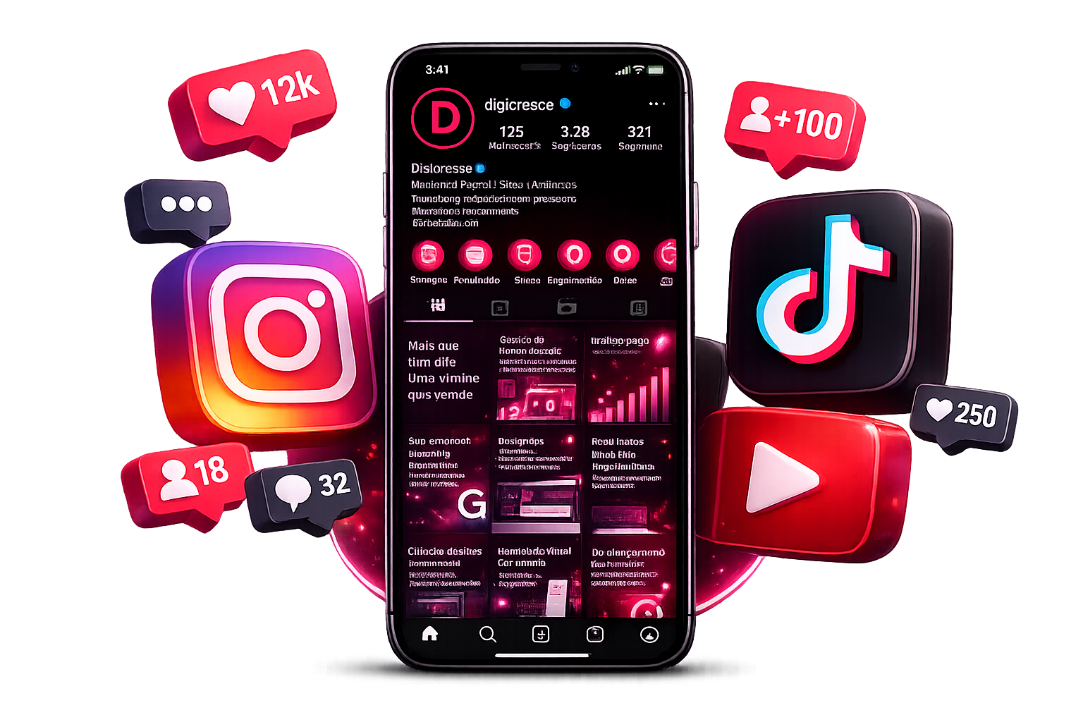 Gestão de redes sociais Digicresce